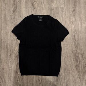 Bloomingdale's Black Crew Neck Sweater